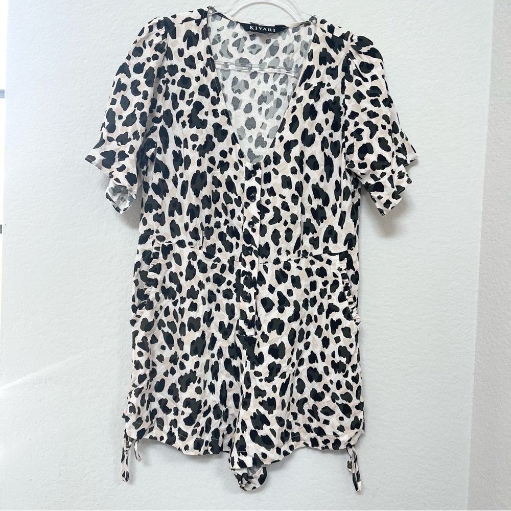 Kivari Nevada Romper Leopard Print Size Medium